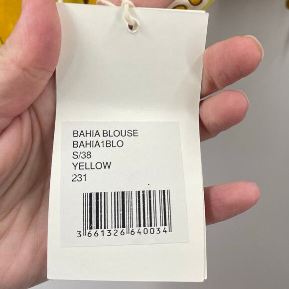 NWT Antik Batik S / 38 Bahia Blouse Top Long Sleeve Yellow *read description - Picture 10 of 16